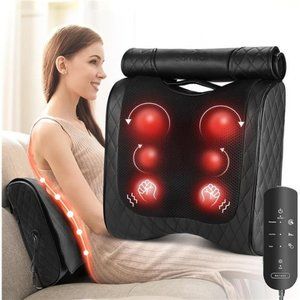 Percussion & Shiatsu 2-in-1 Massager for Lower Back 3D Deep Tissue Kneading